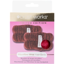 Brushworks Microfibre Wrist Wash Bands 1 set Red