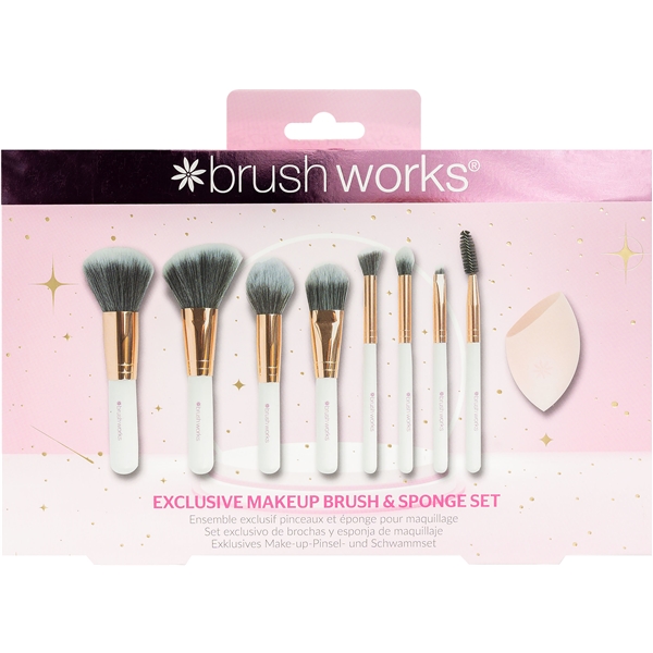 Brushworks Exclusive Makeup Brush & Sponge Set (Picture 1 of 4)