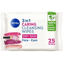 25 each/packet - Nivea 3 in 1 Caring Cleansing Wipes