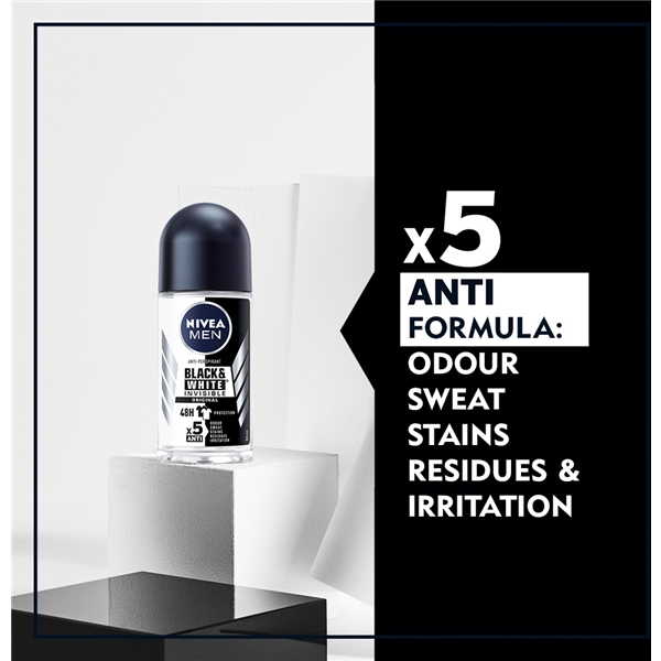 Nivea Men Deo Black & White Invisible Roll On (Picture 2 of 5)