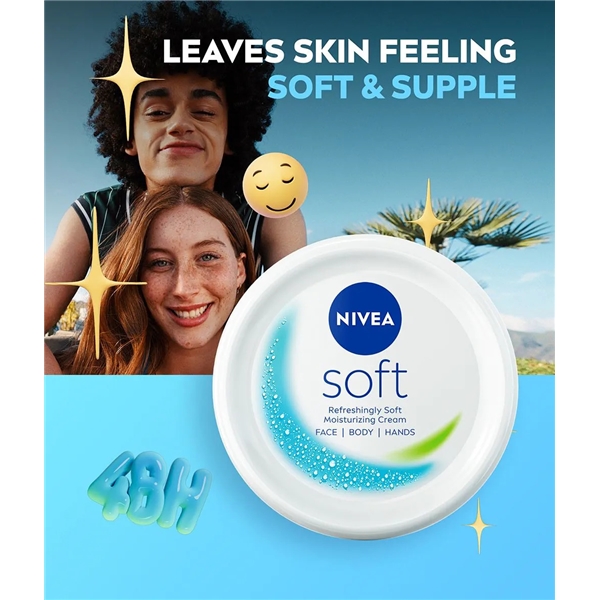 Nivea Soft Moisturizing Cream - Face Body Hand (Picture 3 of 5)