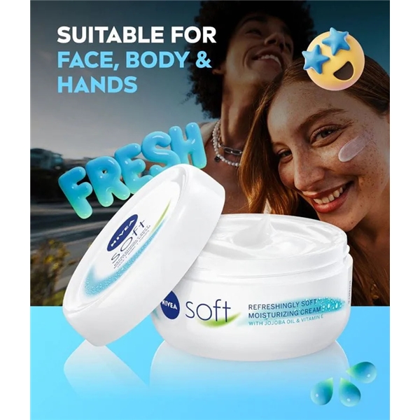 Nivea Soft Moisturizing Cream - Face Body Hand (Picture 5 of 5)