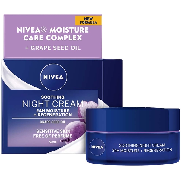 Nivea Soothing Night Cream - Sensitive Skin (Picture 1 of 6)