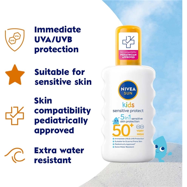 Nivea Sun Kids Sensitive Protect Spray SPF50+ (Picture 3 of 5)