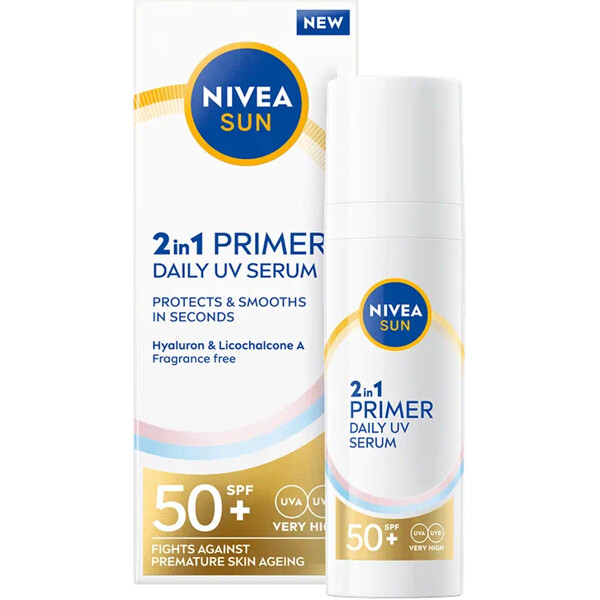 Nivea Sun 2in1 Primer Daily UV Serum Spf 50+ (Picture 1 of 2)