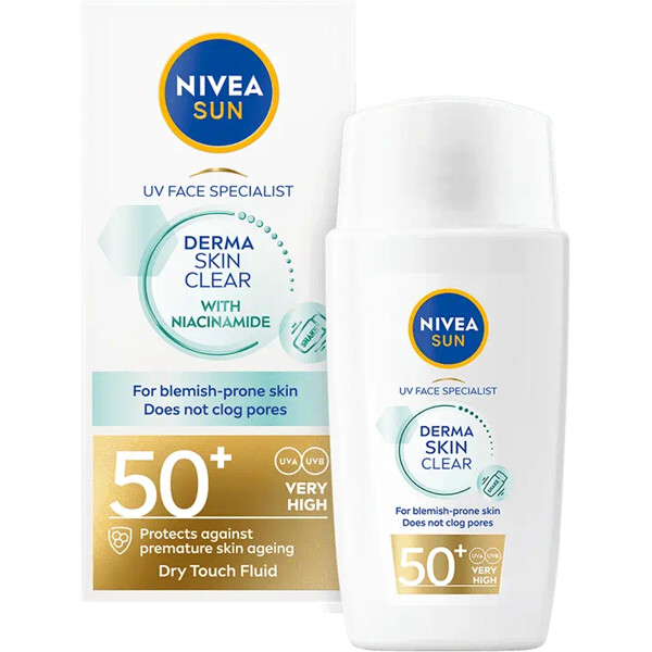 Nivea Sun UV Derma Skin Clear Dry Touch Spf 50+ (Picture 1 of 2)