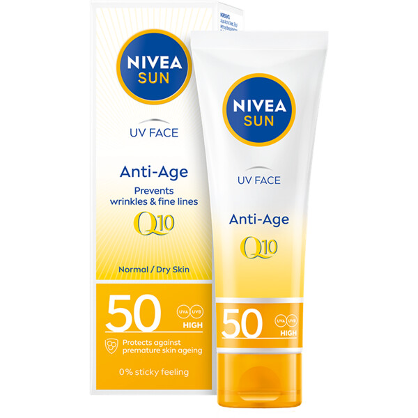 Nivea Sun UV Face Anti Age Q10 Cream Spf 50 (Picture 1 of 2)