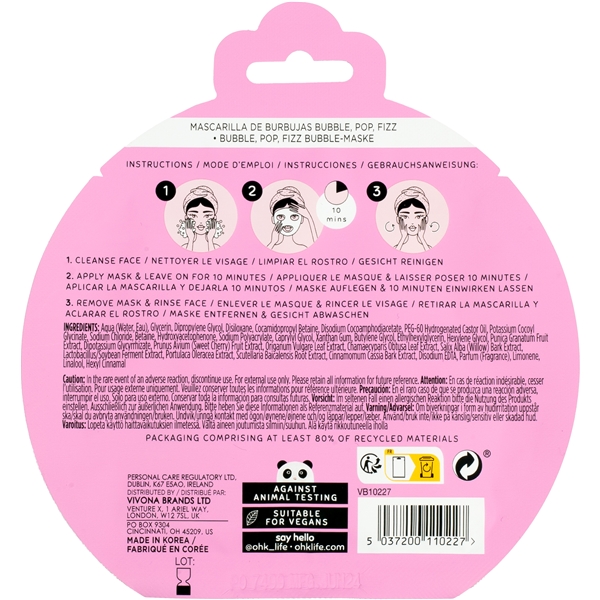 Oh K! Bubble, Pop, Fizz Bubble Mask (Picture 2 of 3)