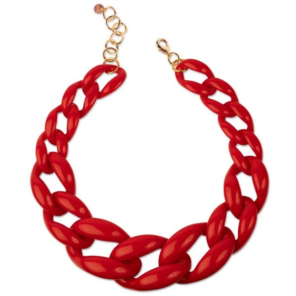 84511-12 Chunky Necklace Red (Picture 1 of 4)